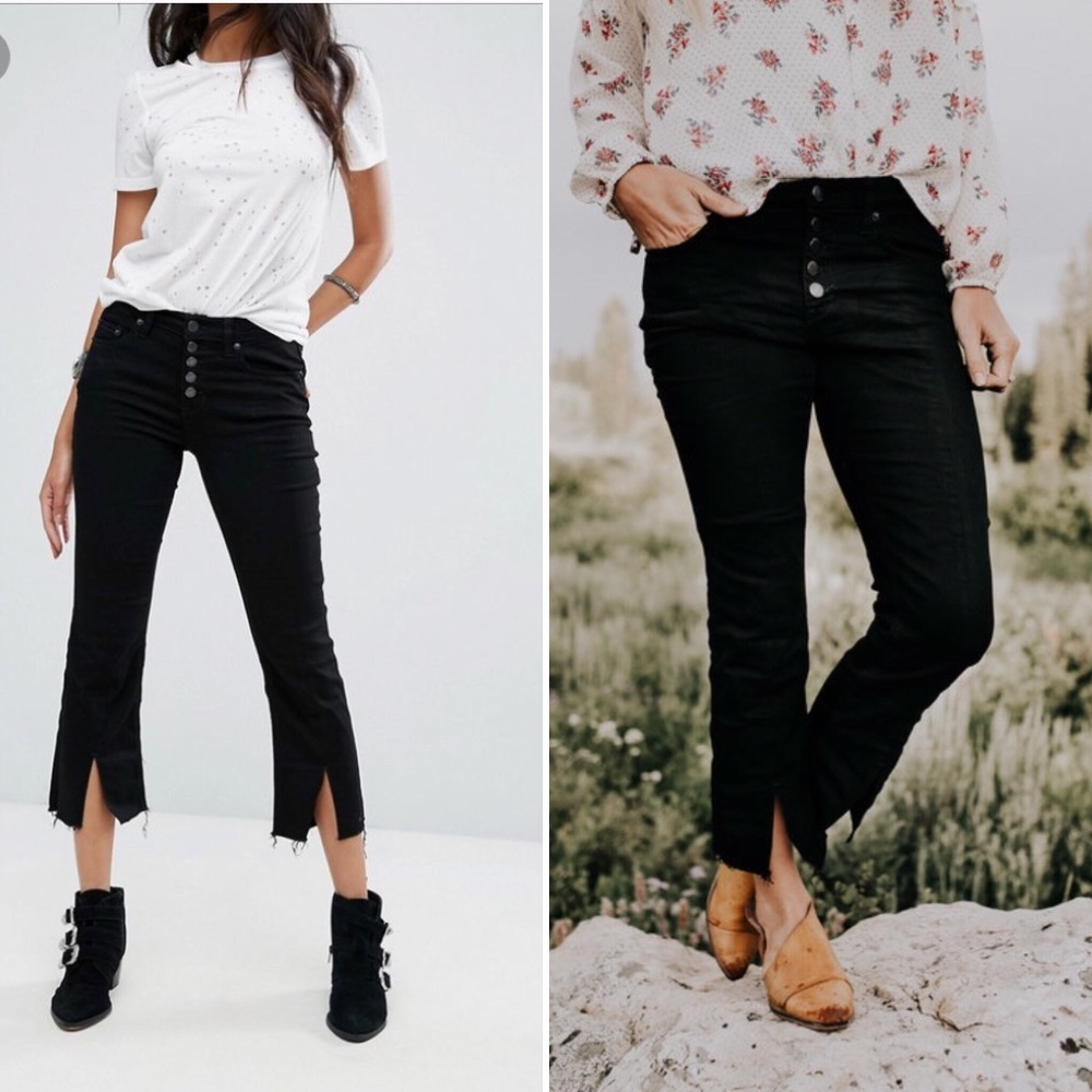 Free People Cropped Button Fly Jeans  🔥SALE🔥
